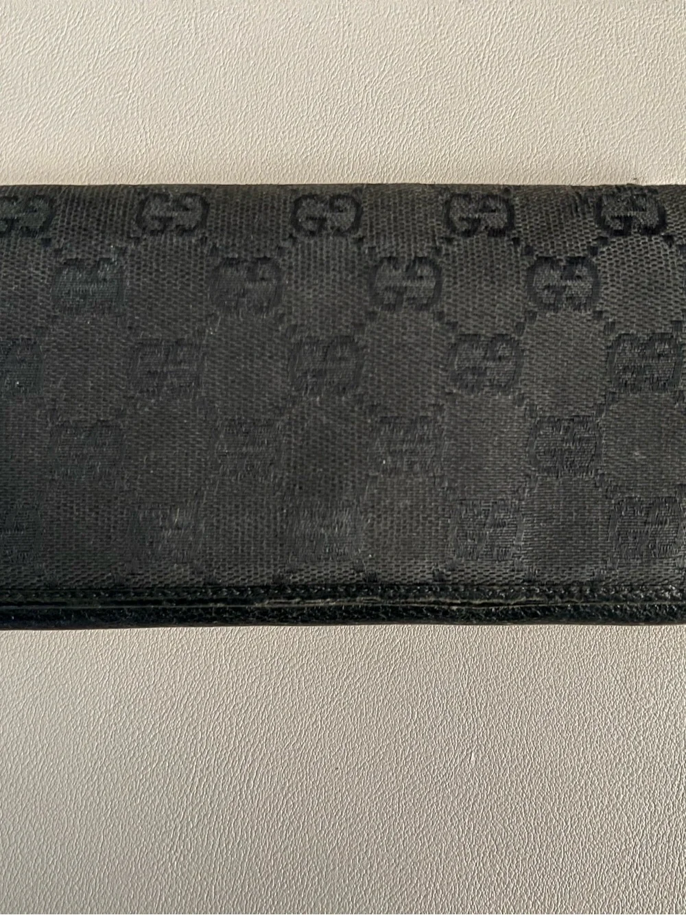 Gucci Black GG Monogram Canvas Wallet - Picture 1 of 6